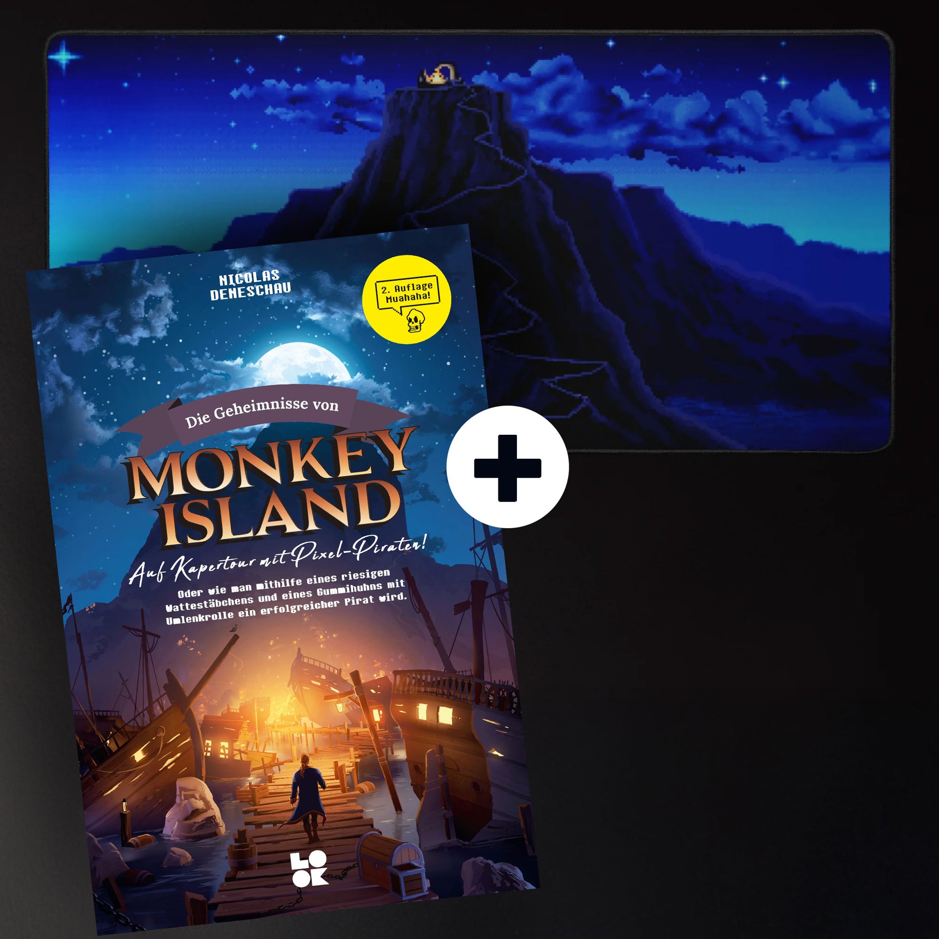 AFFENINSEL Mauspad + DIE GEHEIMNISSE VON MONKEY ISLAND