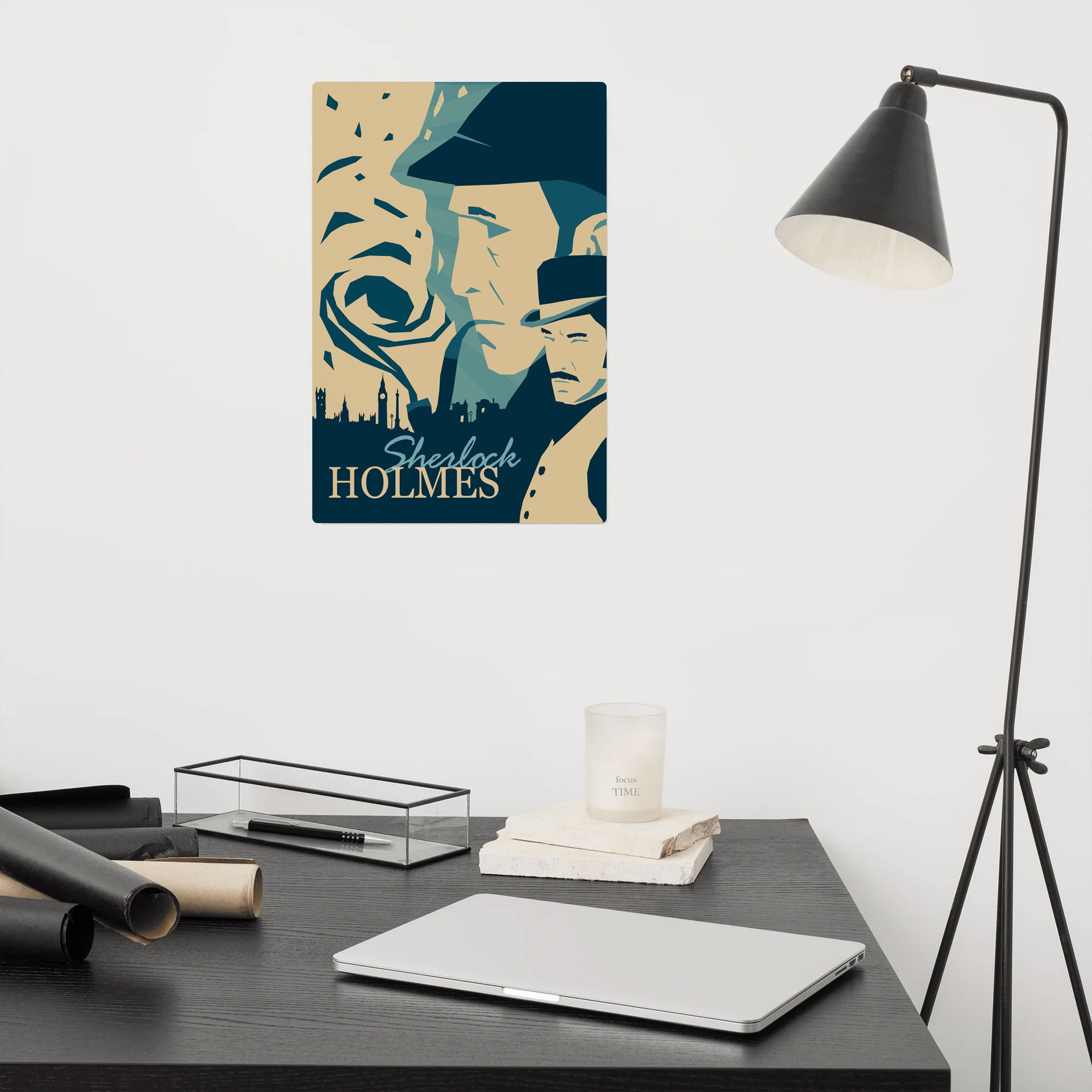 SHERLOCK HOLMES – Metallposter mit Magnet